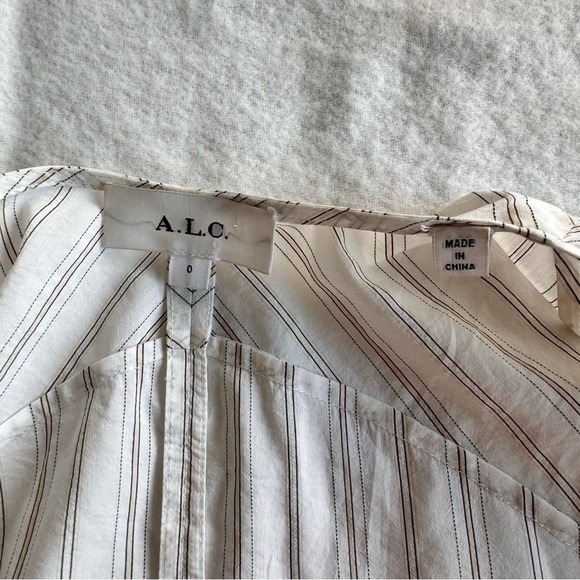 A.L.C. Enzo Puff-Sleeve Wrap Mini Dress Size 0 - Picture 4 of 12